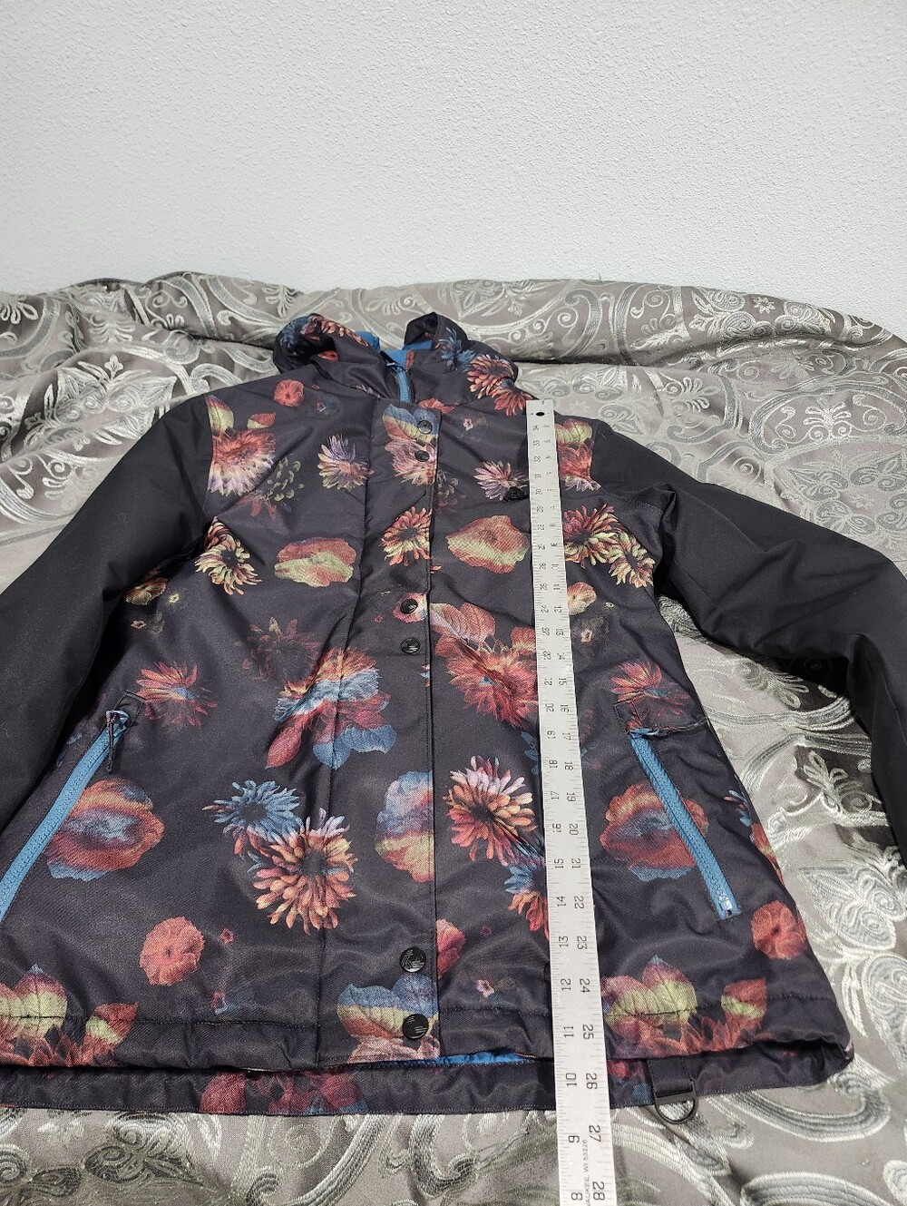 Aperture Floral Print Snowboarding Or Ski Coat Or Jacket Size M - Picture 4 of 6
